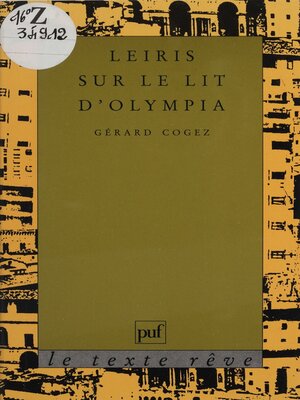 cover image of Leiris sur le lit d'Olympia